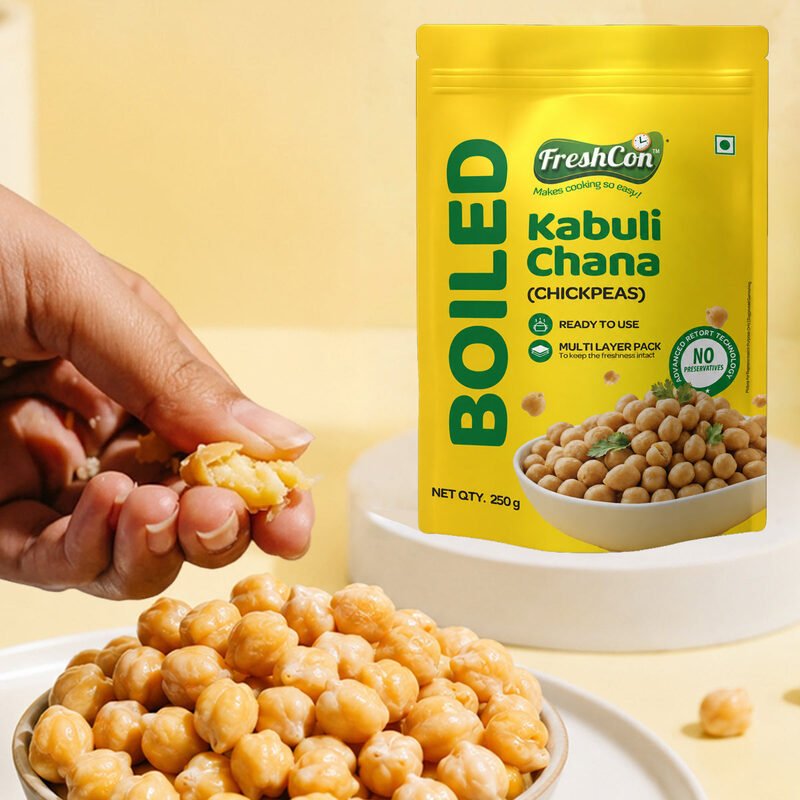 Freshcon boiled Kabuli Chana pack