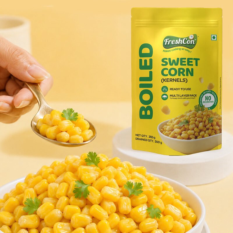 Freshcon boiled Sweet Corn pack